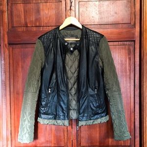 Pleather Quilted Jacket